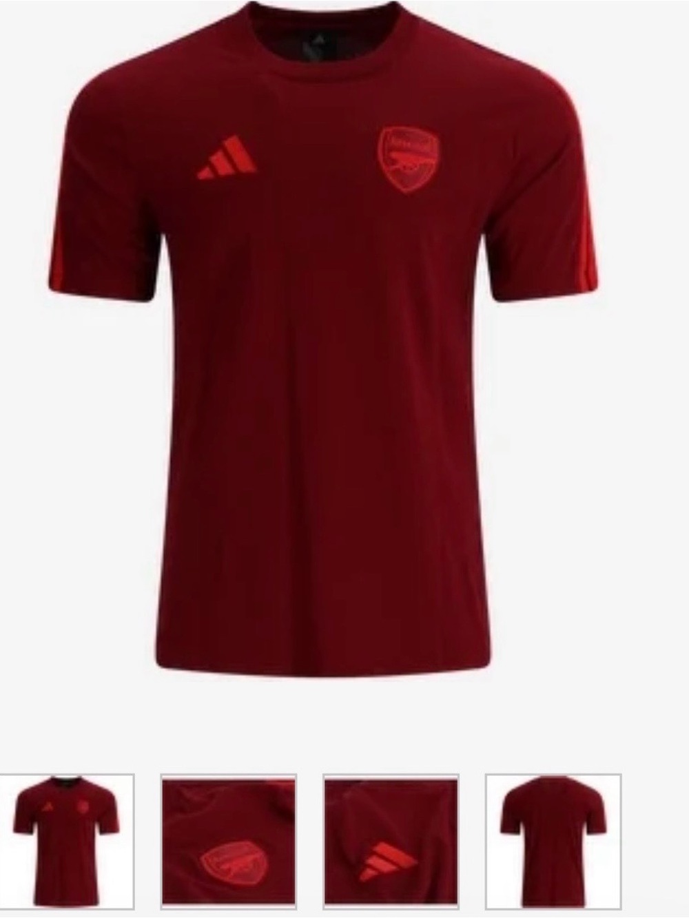 adidas Men’s Arsenal Deep Red Crew Neck Jersey